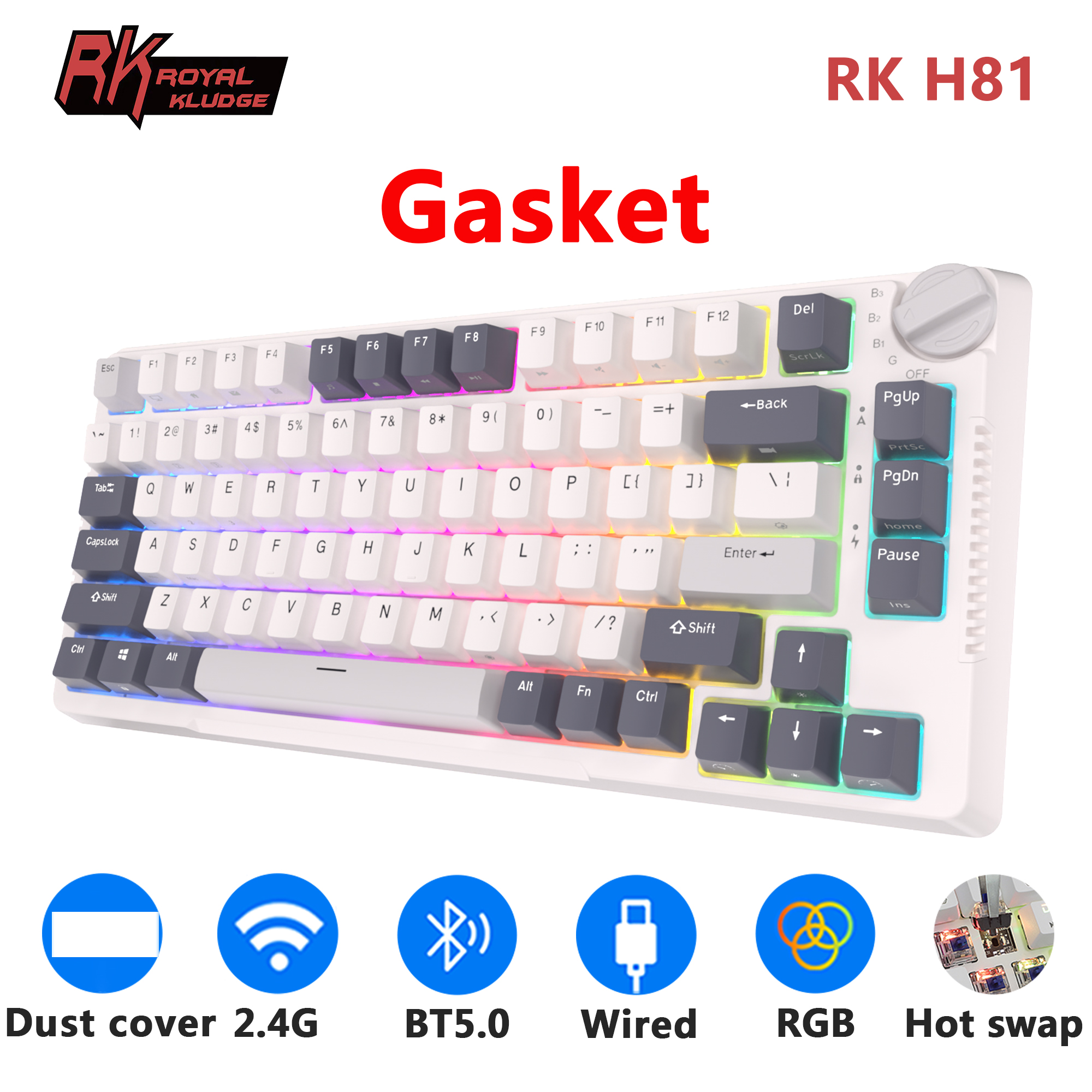 Gaming Keyboard Brand - RK H81 Royal Kludge Gasket Structure