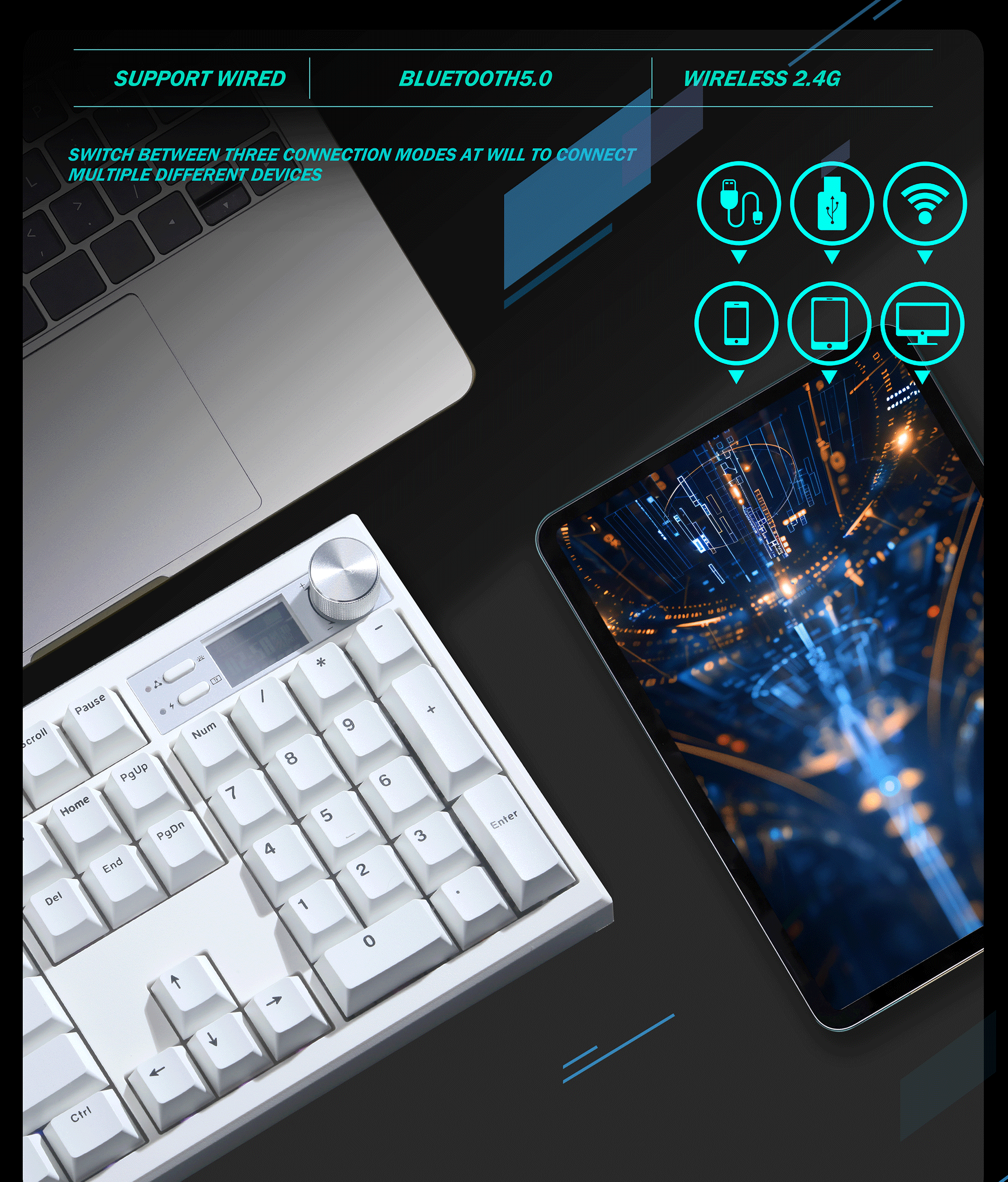 GMK104 DIY Hot Swappable Mecha - Gaming Keyboard Extension ulasan dan harga