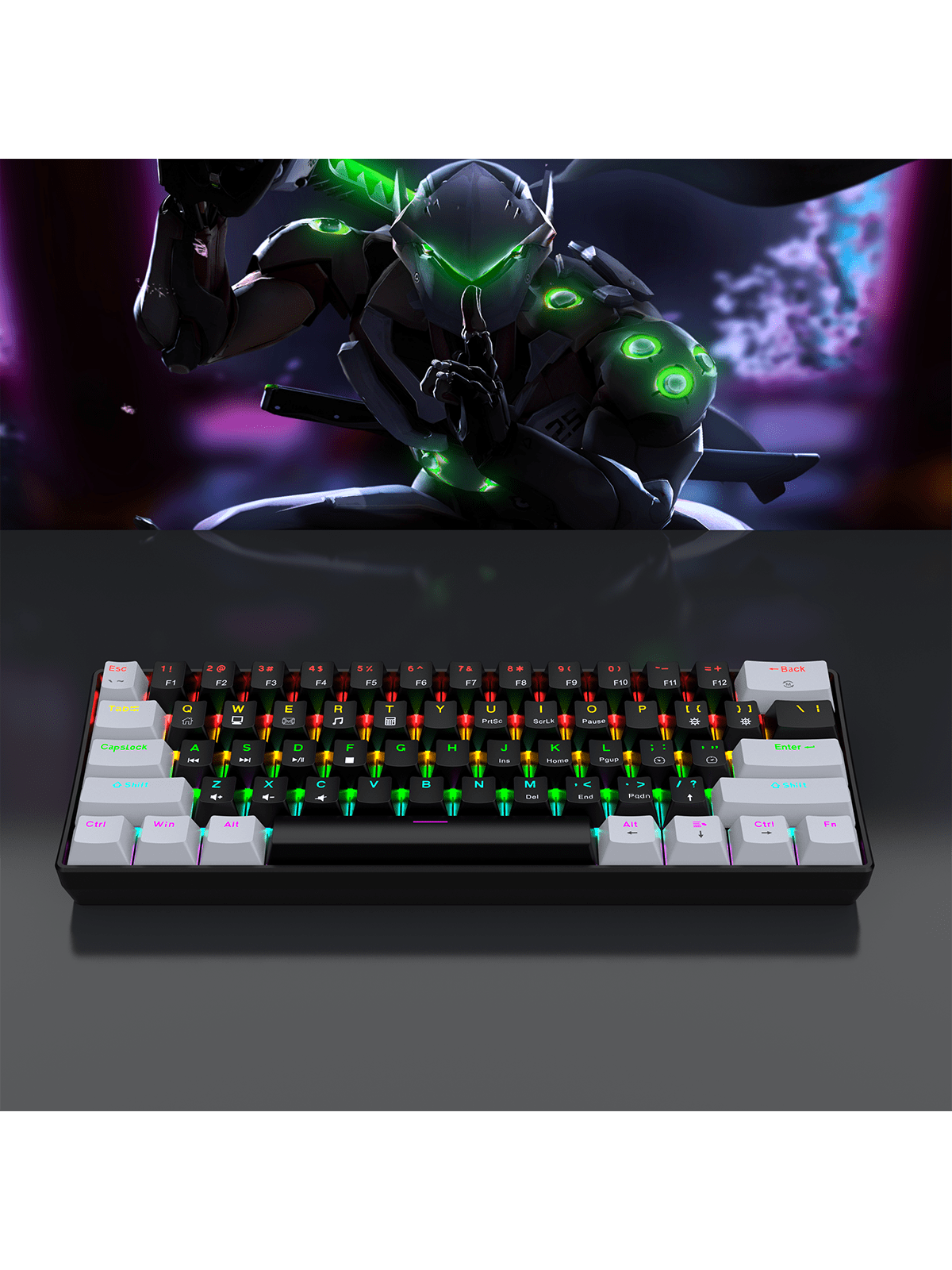 60% Wired Gaming Mechanical Ke - Gaming Keyboard 1 Hand ulasan dan harga