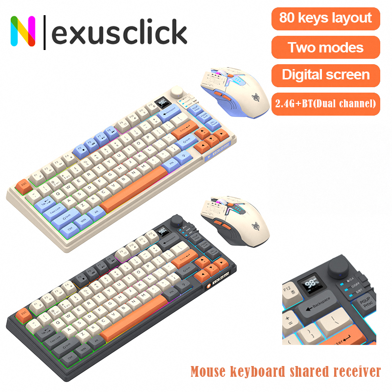 Dual-Mode 80 Keys Wireless Gam - Gaming Keyboard Ergonomic ulasan dan harga
