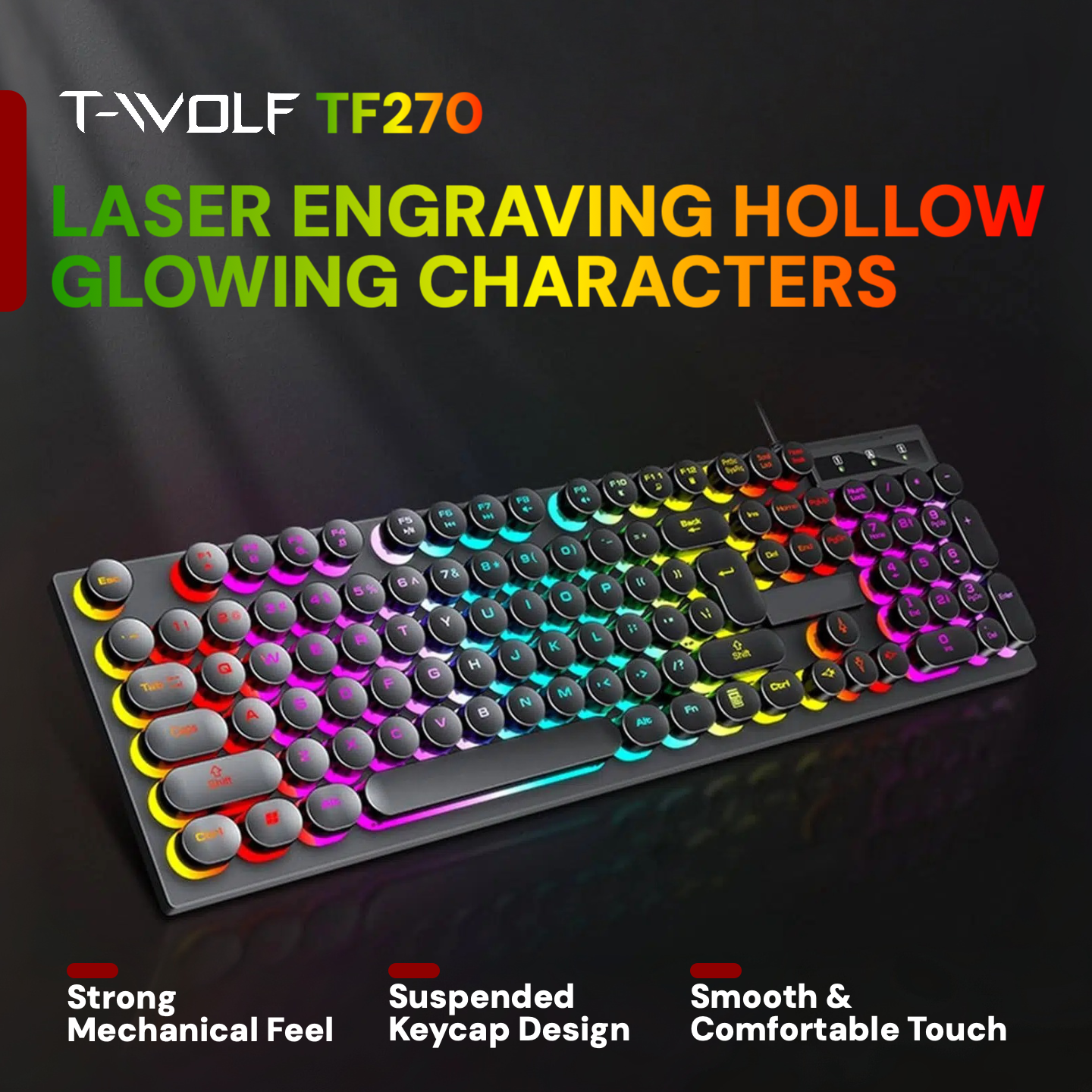RGB Wired Gaming Keyboard Mous - Gaming Keyboard Extension ulasan dan harga