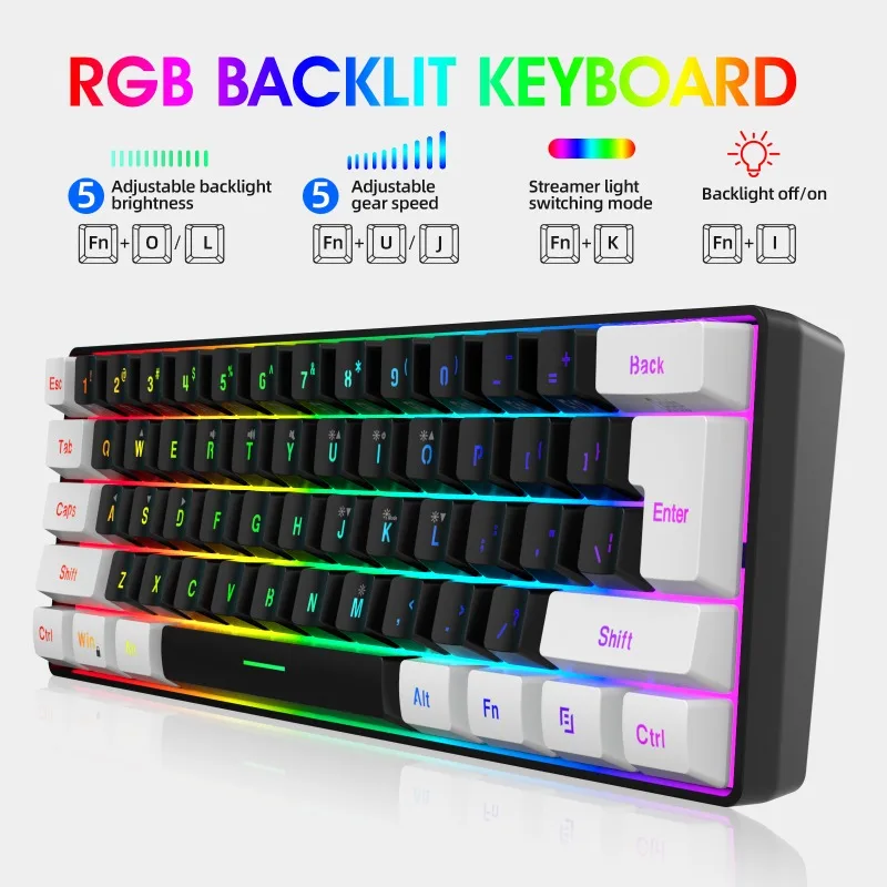 Keyboard and Mouse 60% Compute - Gaming Keyboard Mouse Set ulasan dan harga