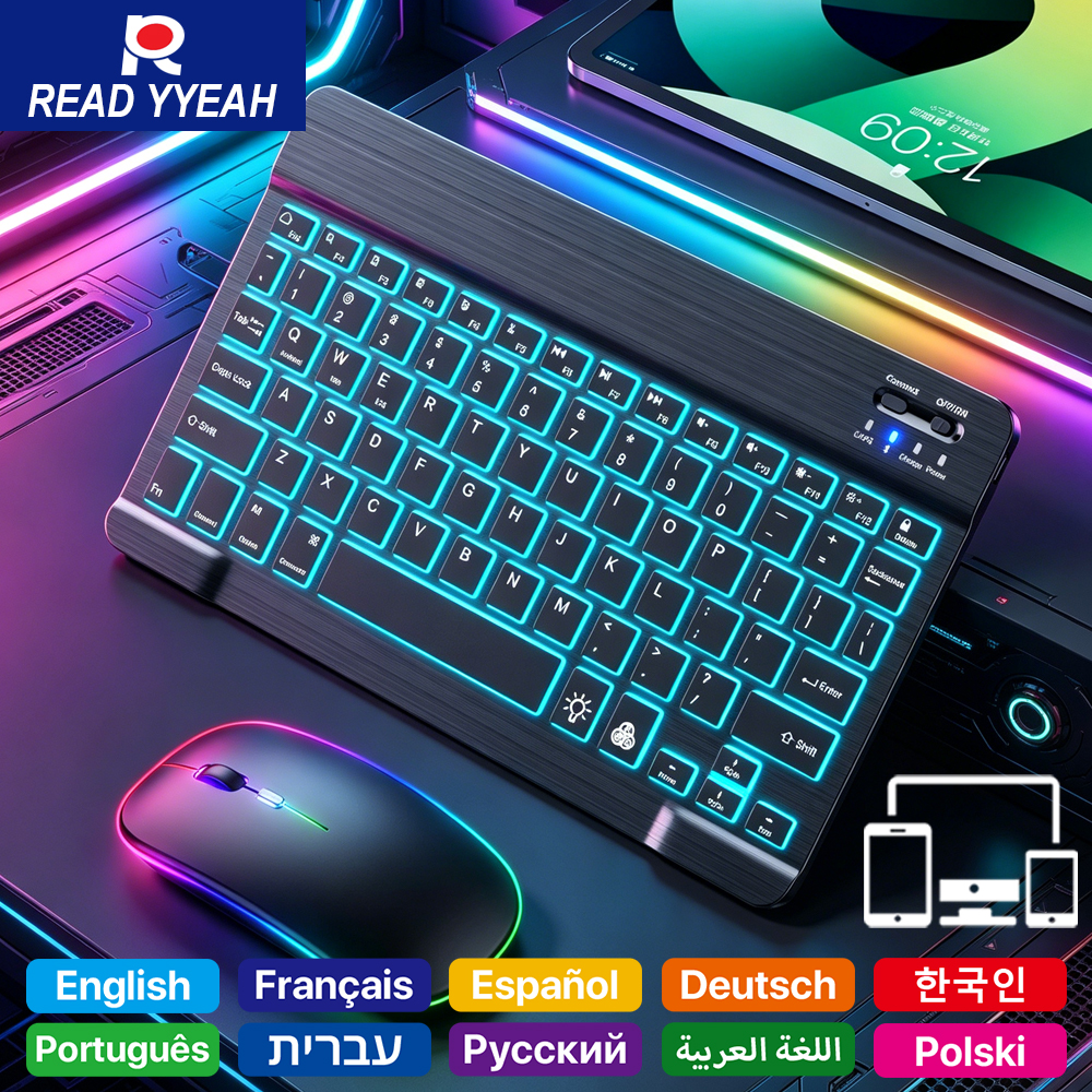READ YYEAH RGB Backlit Bluetoo - Gaming Keyboard Mouse Set ulasan dan harga