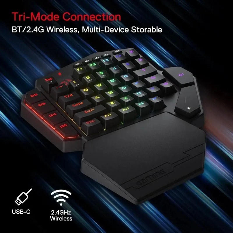 New Redragon K585 PRO Wireless - Gaming Keyboard 1 Hand ulasan dan harga