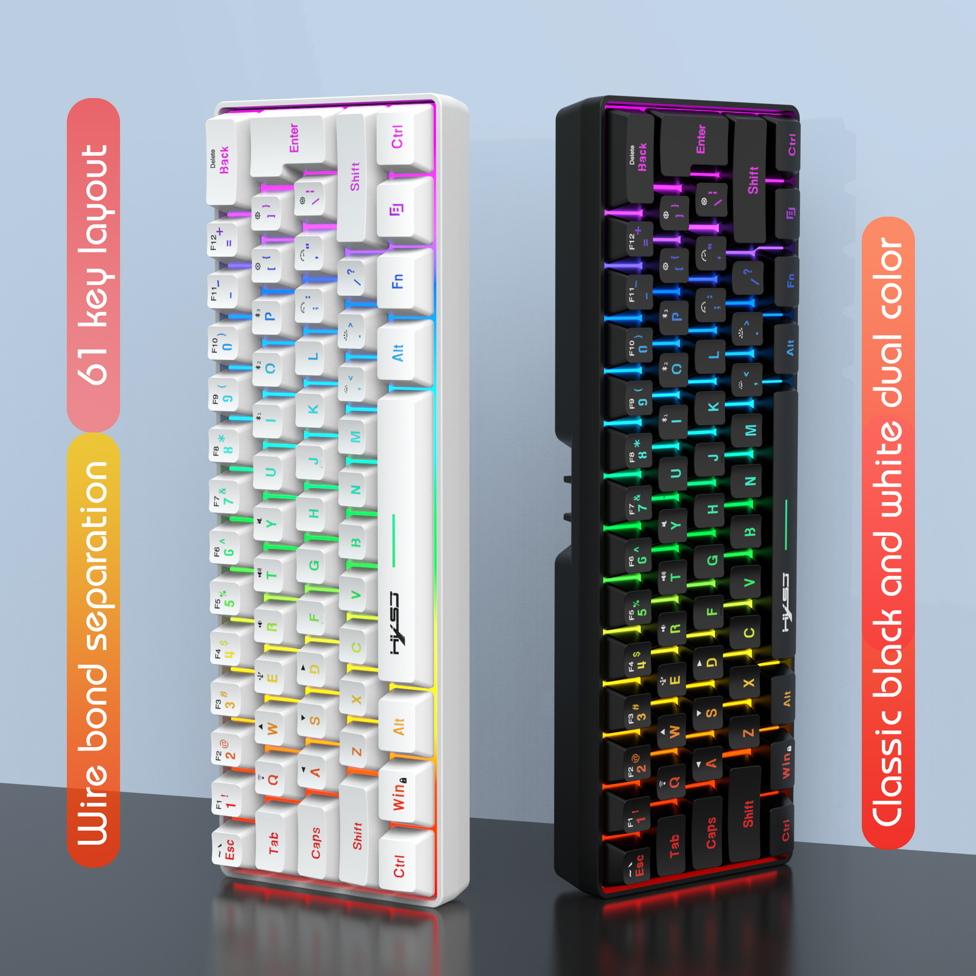 HXSJ L500 Tri mode wired wirel - Gaming Keyboard Bundle ulasan dan harga