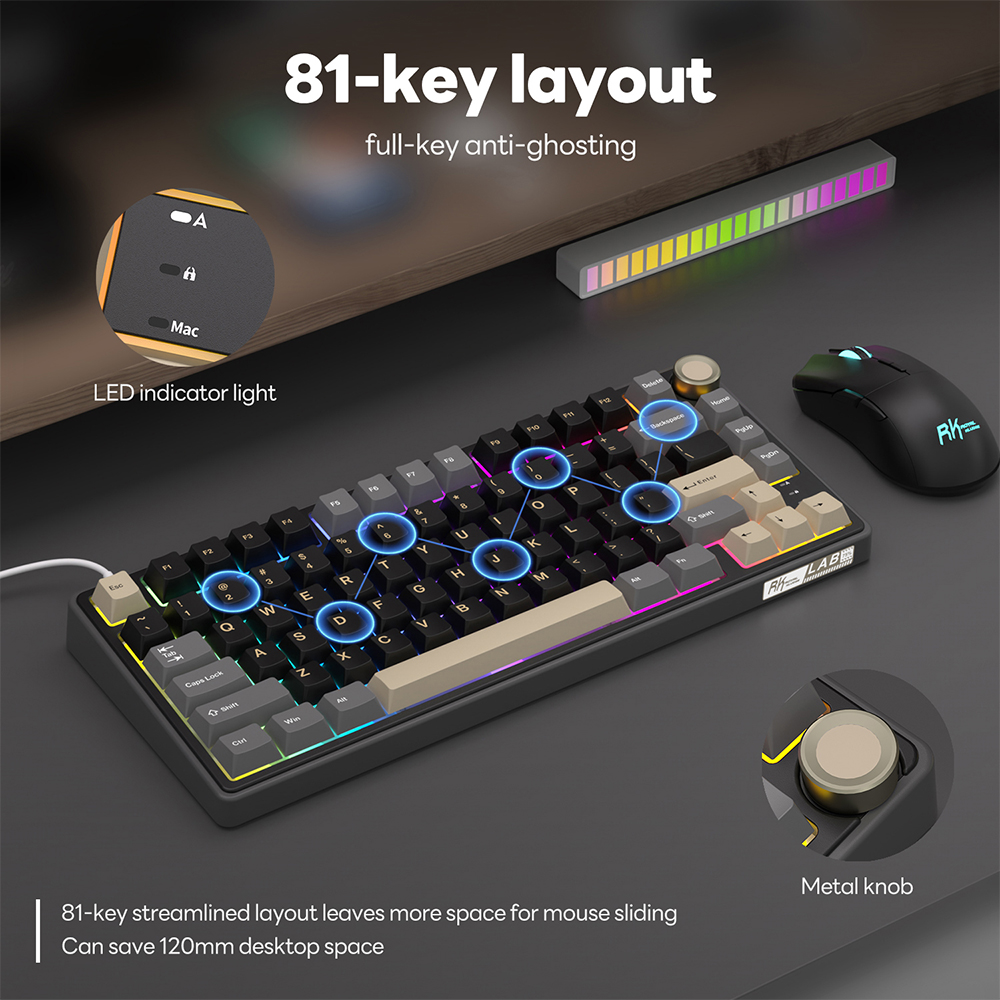 Royal Kludge RK R75 Wired Gami - Gaming Keyboard Brand ulasan dan harga