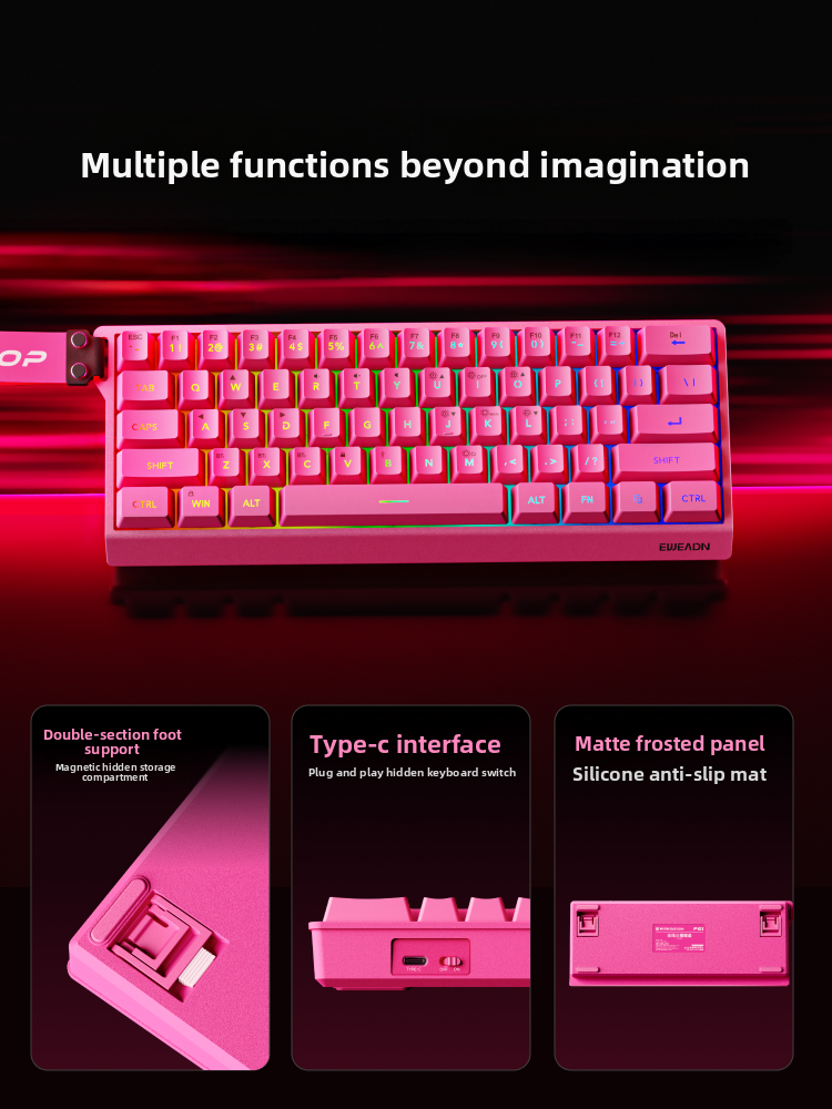 EWEADN F61 Wired Mechanical Ga - Gaming Keyboard Mouse Set ulasan dan harga