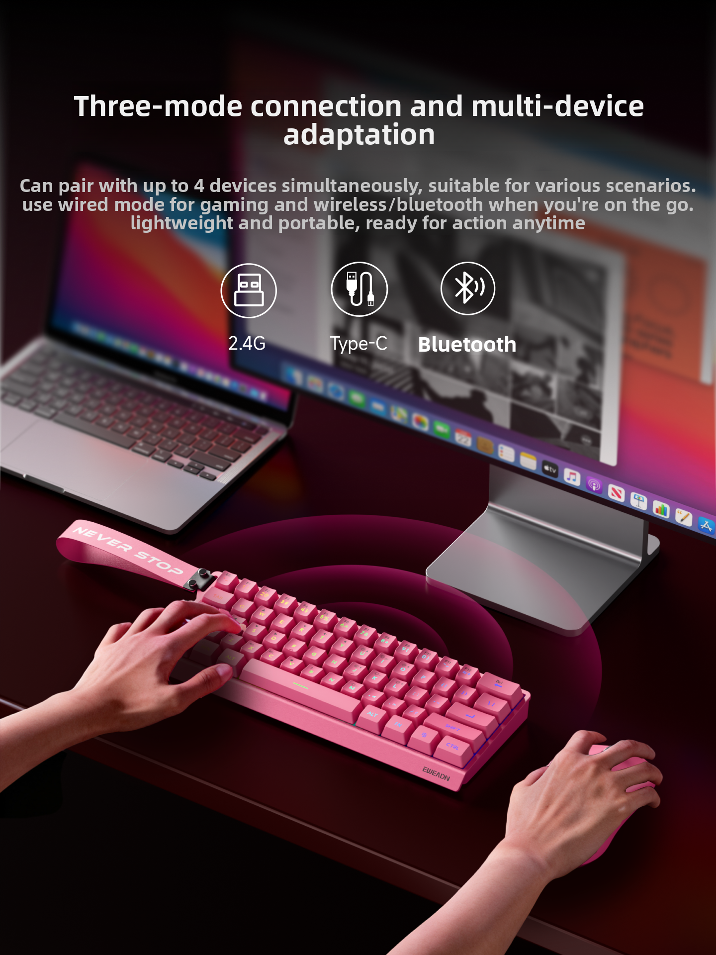 EWEADN F61 Wired Mechanical Ga - Gaming Keyboard Mouse Set ulasan dan harga