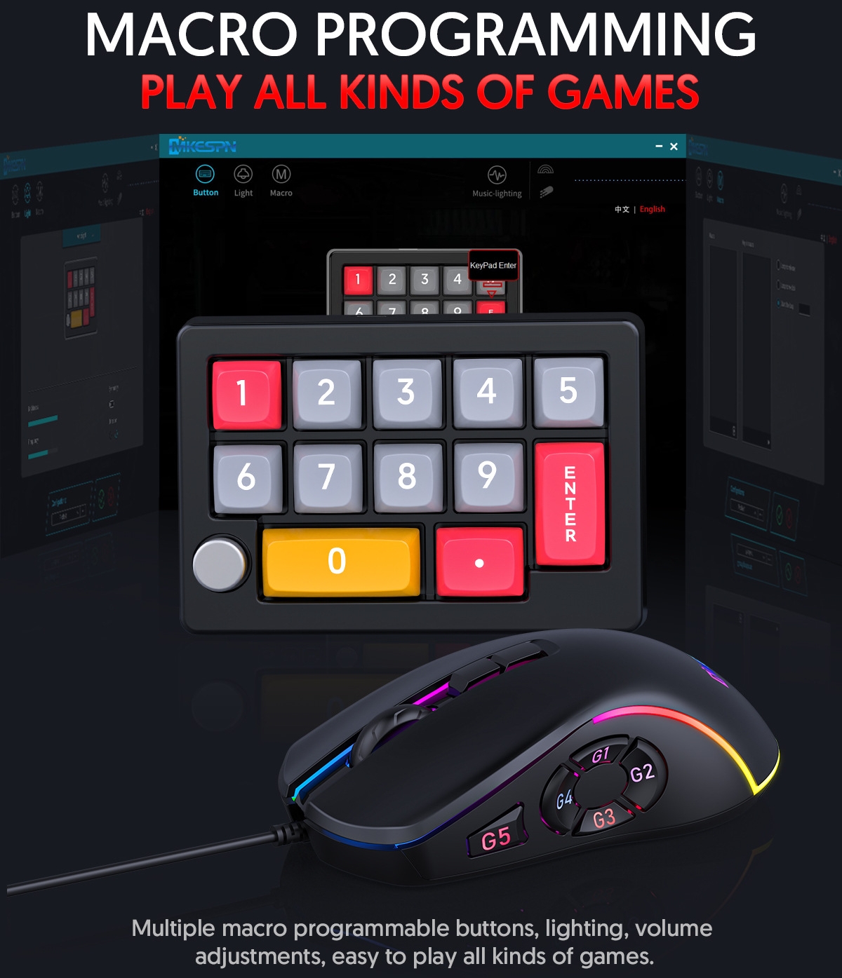 Macro Programming Mechanical K - Gaming Keyboard Mouse Set ulasan dan harga