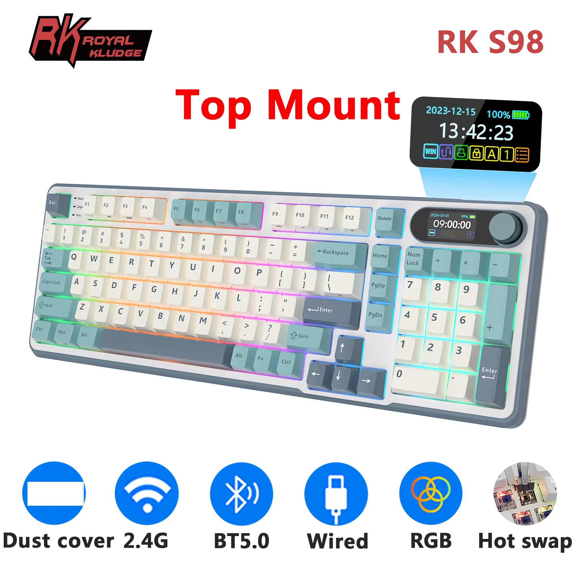 RK ROYAL KLUDGE S98 Mechanical - Gaming Keyboard Brand ulasan dan harga