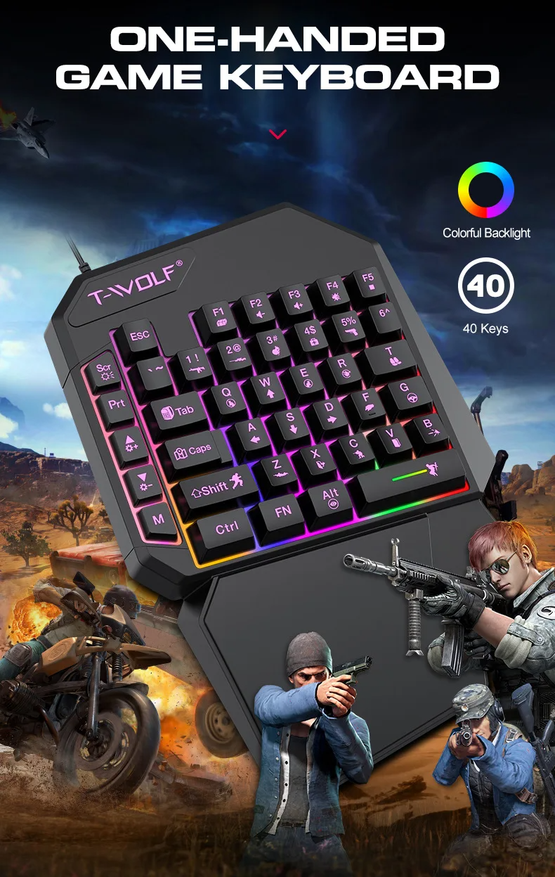 Kit Mobilador Gamer Kit Gaming - Gaming Keyboard 1 Hand ulasan dan harga