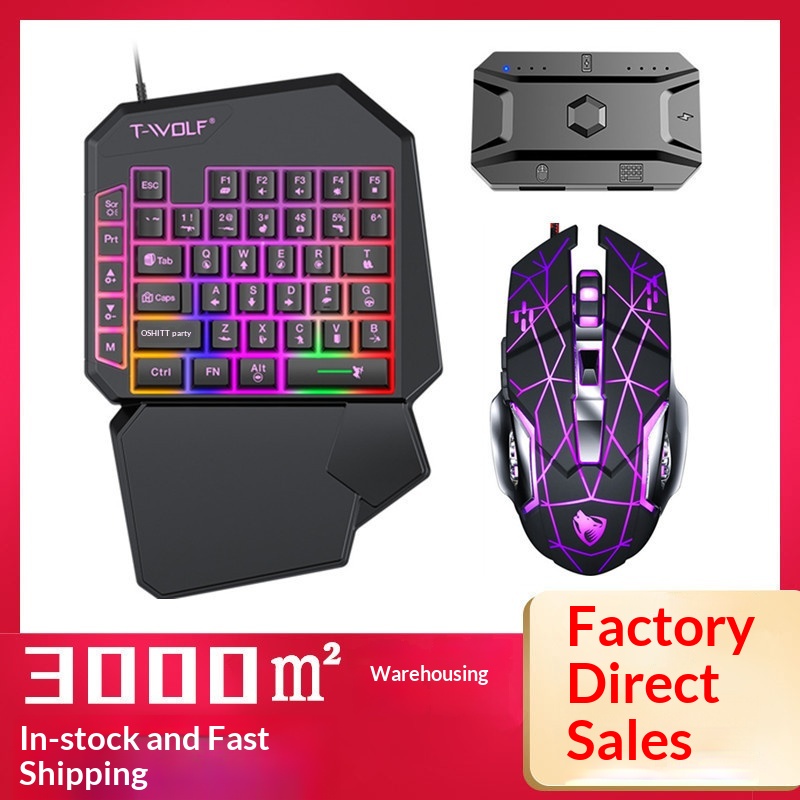 T-Wolf Tf950 5 In 1 One Handed - Gaming Keyboard 1 Hand ulasan dan harga