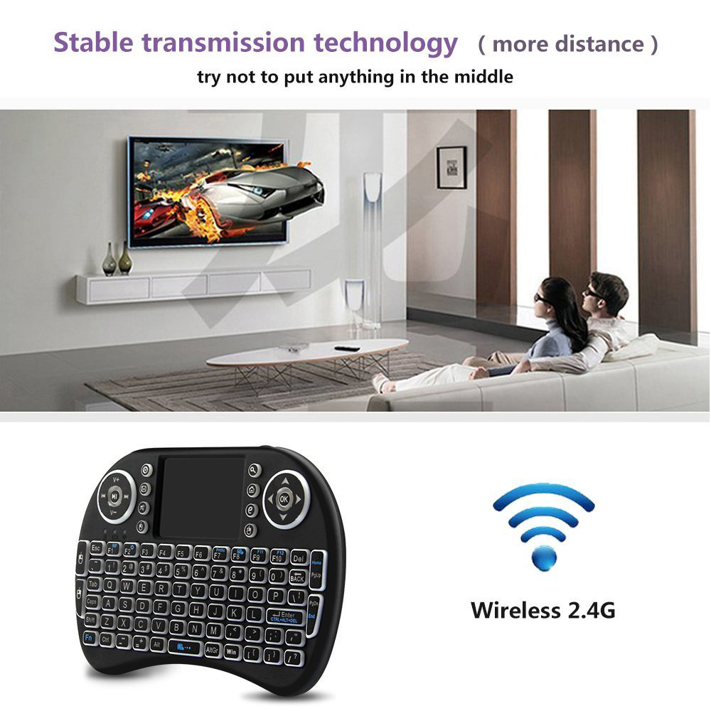 Backlit Mini Wireless Keyboard - Gaming Keyboard Bundle ulasan dan harga