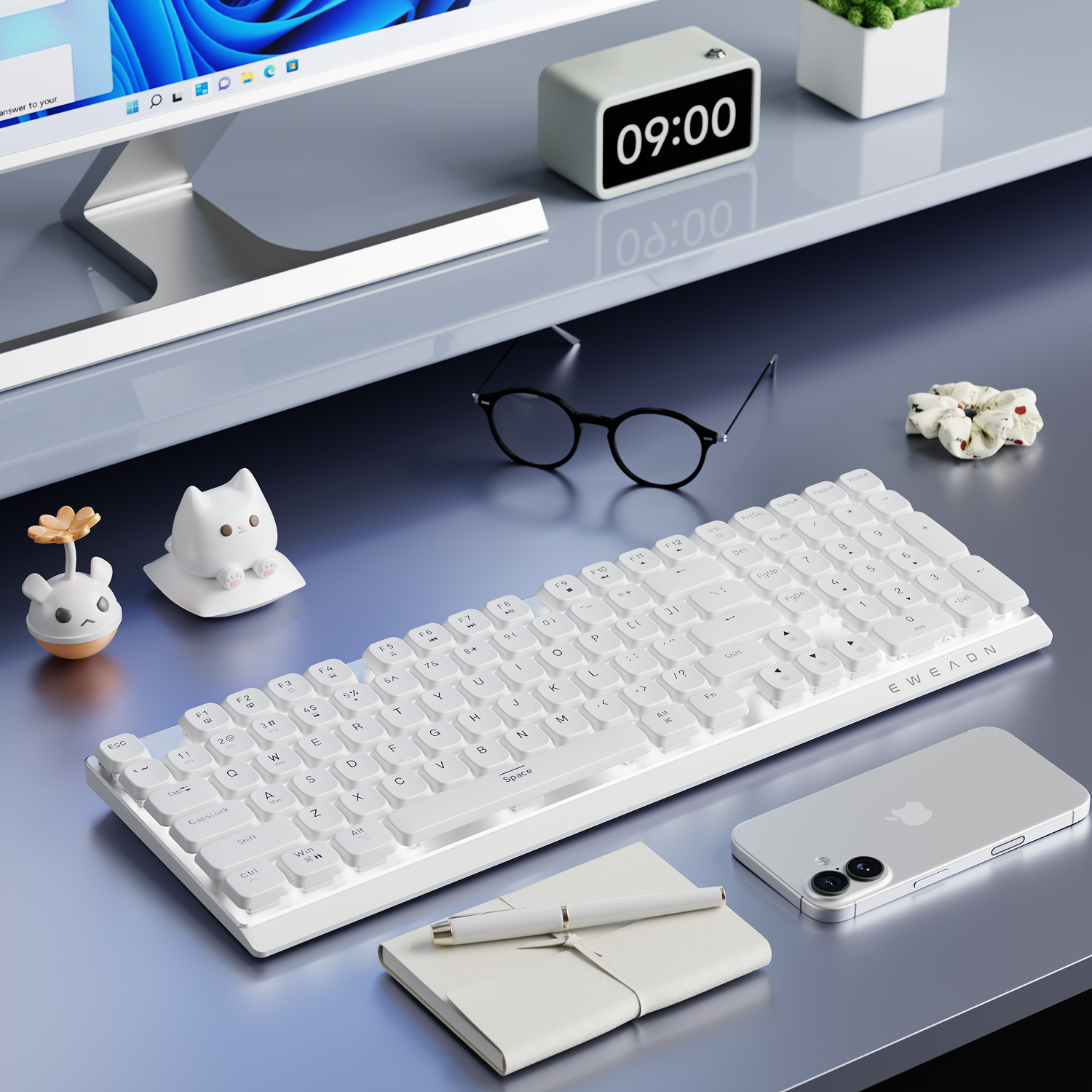 EWEADN Wireless Low-Profile Me - Gaming Keyboard Ergonomic ulasan dan harga