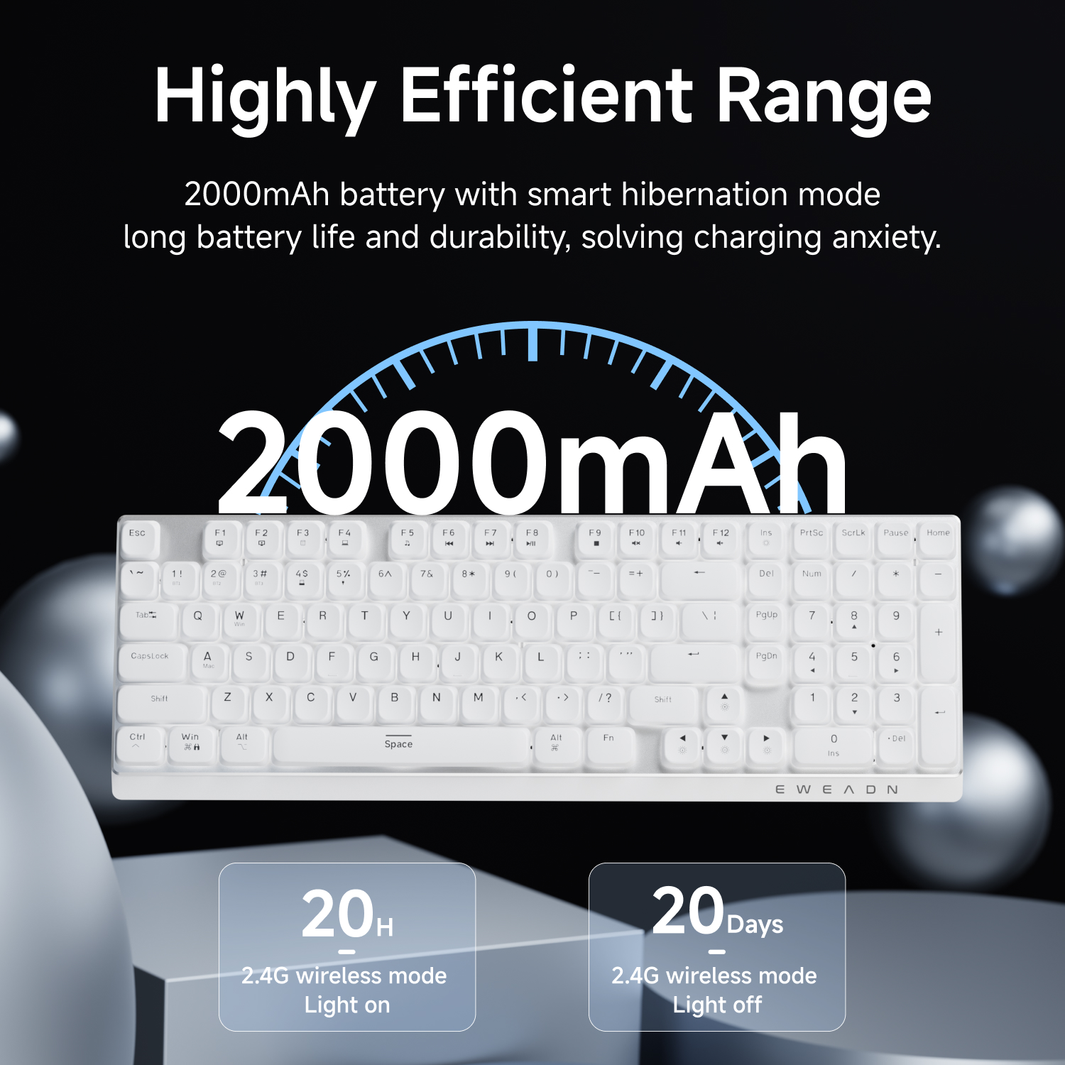 EWEADN Wireless Low-Profile Me - Gaming Keyboard Ergonomic ulasan dan harga