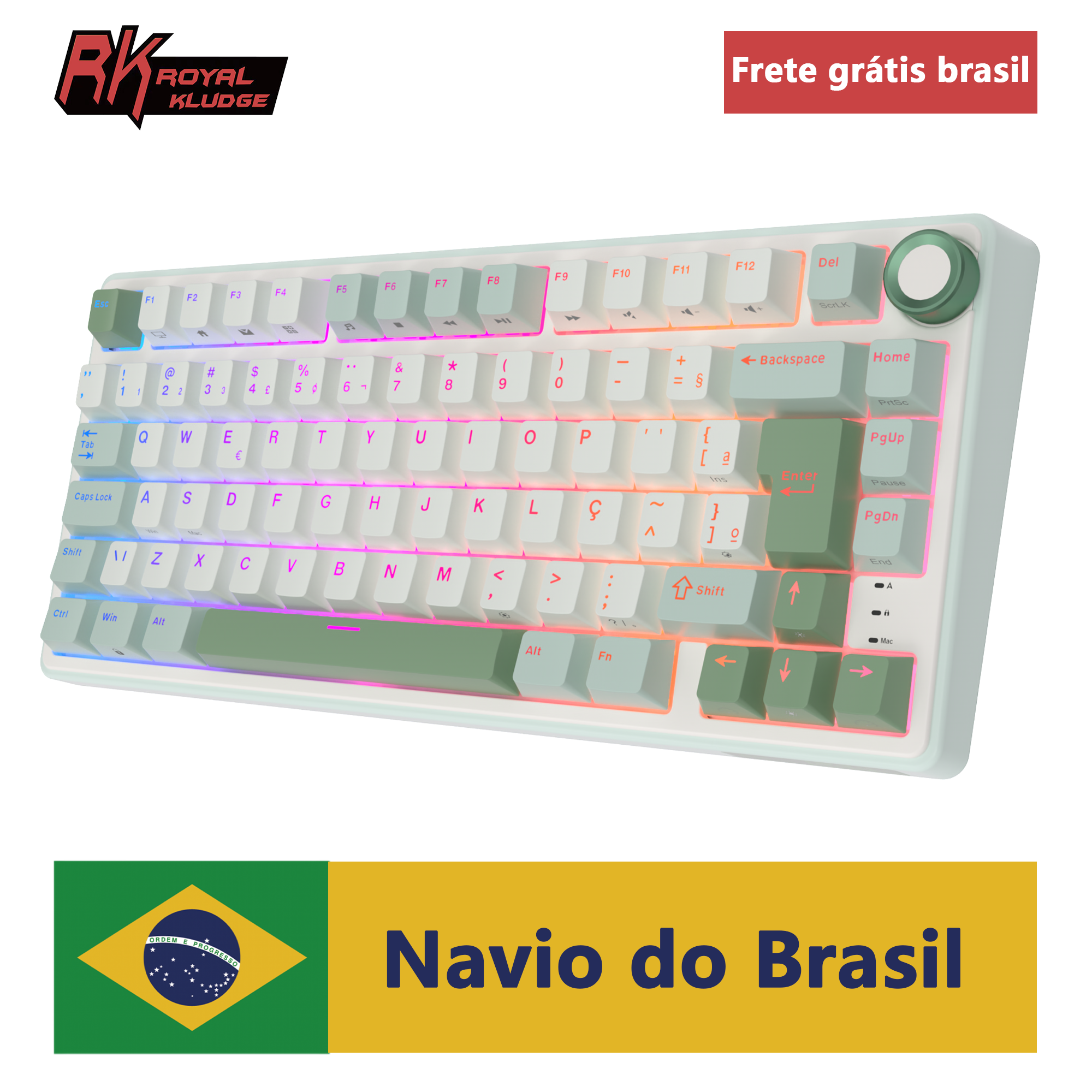Royal Kludge RK R75 Brazilian  - Gaming Keyboard Brand ulasan dan harga