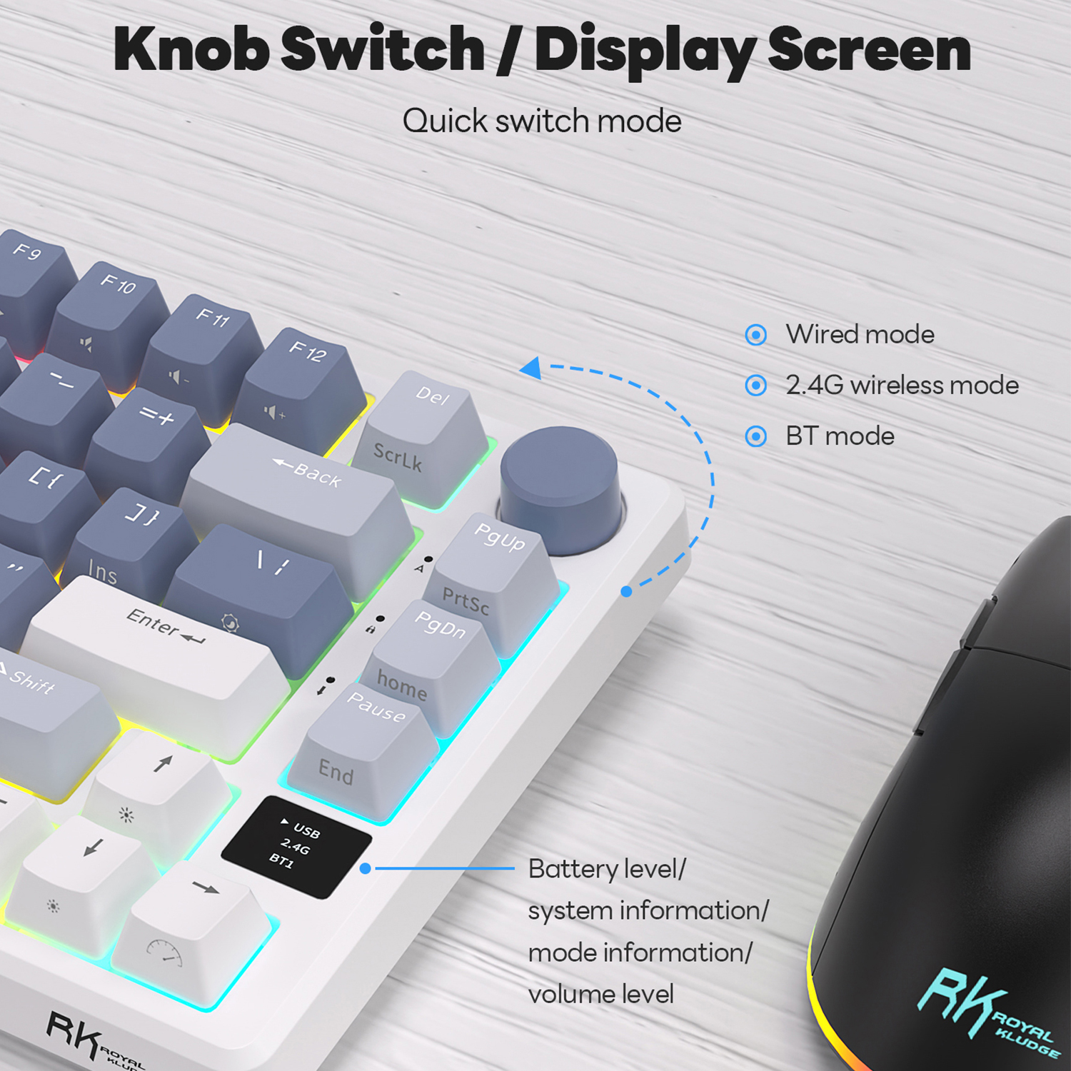 RK ROYAL KLUDGE M75 2.4G Wirel - Gaming Keyboard Brand ulasan dan harga
