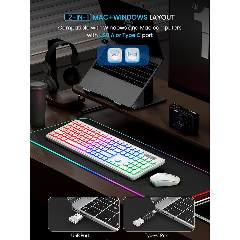 Backlit Wireless Keyboard and  - Gaming Keyboard Mouse Set ulasan dan harga