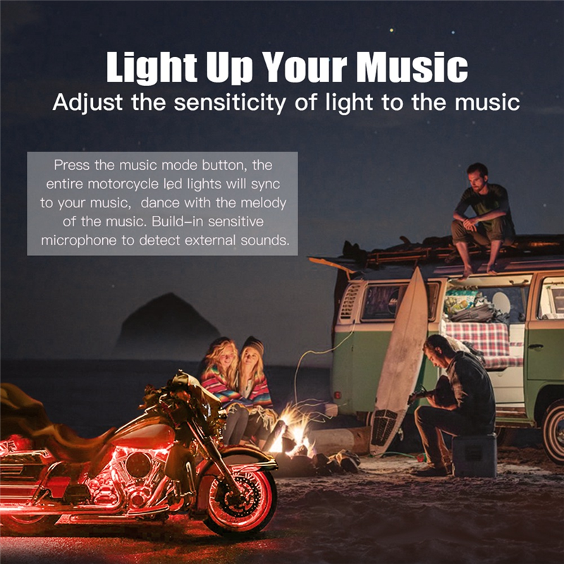 8PCS Motorcycle Underglow LED  - Rgb Underglow Strip ulasan dan harga