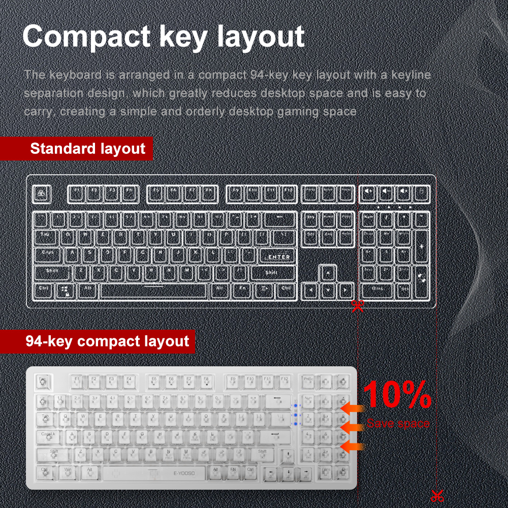 E-YOOSO Z94 USB Mechanical Gam - Gaming Keyboard Bundle ulasan dan harga